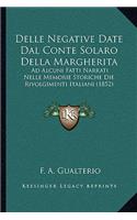 Delle Negative Date Dal Conte Solaro Della Margherita