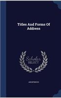 Titles And Forms Of Address
