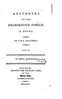 Anecdotes of the Delborough Family, a Novel - Vol. V