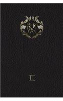 Monogram Gemini Notebook: Blank Diary Journal Log Notebook(73 Monogram Black 150 Lined)