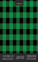 Green Plaid Scrapbook Paper Pad 8x8 Decorative Scrapbooking Kit for Cardmaking Gifts, DIY Crafts, Printmaking, Papercrafts, Check Pattern Designer Paper