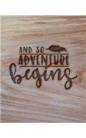And So Adventure Begins: Family Camping Planner & Vacation Journal Adventure Notebook - Rustic BoHo Pyrography - Warm Wood