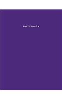 Notebook: Indigo Color - Writing Journal - College Ruled Notebook - Lined Notebook - Diary - Notepad - Large Composition Book - 8.5x11 inches - 120 pages