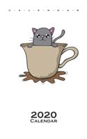 Cat in coffee cup Calendar 2020: Annual Calendar for Cat and animal lovers