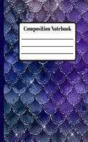 Composition Notebook: Mermaid themed composition book for home school or college.