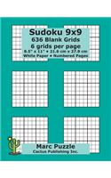 Sudoku 9x9 - 636 Blank Grids