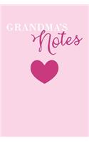 Grandma's Notes: Lined Journal & Notepad With Pink Cover, Perfect For Taking Notes And Journaling, Grandma Notebook Gift ( Grandma Gifts)
