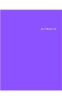 Notebook Purple Cover: Lined Notebook - Size (8.5 x 11 inches) - 120 Pages