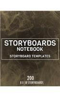 Storyboard Notebook: Storyboard Templates For You To Use!: 200 pages of 8" x 10" Storyboard Templates