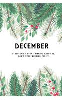 Bullet Journal " If you can't stop thinking about it, don't stop working for it.: Recipes Notebook/Journal Gift 120 page, Lined, 6x9 (15.2 x 22.9 cm)