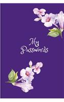 Purple Password Journal: Premium Notebook and Logbook to Protect Usernames and Passwords: Modern Password Keeper, Vault, Notebook and Online Organizer with Beautiful Purple 