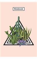 Notebook: Cacti Succulent Graph Paper Notebook Journal 120 Page Softcover - 5 Squares Per Inch Graph Paper - 6x9 Blank 5x5 Graph Workbook for Math & Science, 