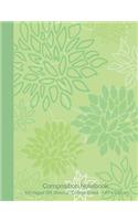 Composition Notebook: Green Flower Blooms College-Ruled Writing Journal Lined Notebook
