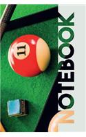 Notebook: Pool Table Chic Composition Book for Billiard Balls Fans