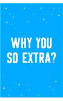 Why You So Extra Journal Notebook: Blank Lined Ruled for Writing 6x9 110 Pages