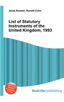 List of Statutory Instruments of the United Kingdom, 1993: (English)