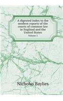 A Digested Index to the Modern Reports of the Courts of Common Law in England and the United States Volume 3