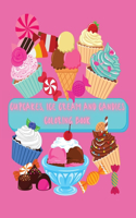 Cupcakes, Ice Cream and Candies Coloring Book