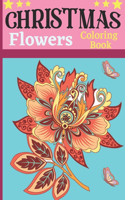 Christmas flowers coloring book