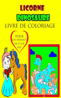 licorne, dinosaure livre de coloriage pour les enfants de 4 à 8 ans