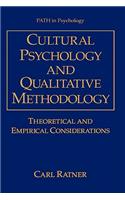 Cultural Psychology and Qualitative Methodology