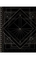 Decorated Gatsby Style Sketchbook - Blank: Gatsby Style Sketchbook