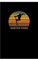 Winter Park: Colorado Notebook With Lined Wide Ruled White Paper For Work, Home or School. Blank Notepad Journal For Skiing And Snowboarding Fans.