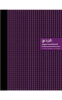 Graph Paper Notebook: Purple Cover - 5x5 Graph Paper Notebook - Blank Quad Ruled 1/4 inch Square Lined Grid Pages and White Paper - Composition Notebook School for Math, 