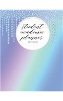 Student Academic Planner 2019-2020: Rainbow Diamond Driping Faux Glitter - Student Homework Assignment Planner - Calendar - Organizer - To-Do List - Notes - Class Schedule - Teens Girl