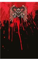Bloody evil skull notebook
