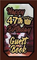 Happy 47th Birthday Guest Book: 47 Boardgames Celebration Message Logbook for Visitors Family and Friends to Write in Comments & Best Wishes Gift Log (Birth Day Guestbook)