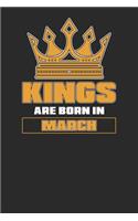 Kings Are Born In March: Graph Paper Notebook (6" x 9" - 120 pages) Birthday Months Themed Notebook for Daily Journal, Diary, and Gift