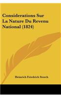 Considerations Sur La Nature Du Revenu National (1824)