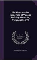 Fire-resistive Properties Of Various Building Materials, Volumes 361-370