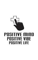 Positive Mind Vibes Life, Graph Paper Notebook, Diary, Small Journal, 64P, 5x8