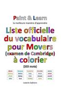 Liste officielle du vocabulaire pour Movers (examen de Cambridge)