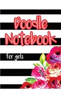 Doodle Notebook For Girls: Blank Doodle Draw Sketch Books