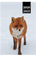 Fox Week Planner Weekly Organizer Calendar 2020 / 2021 - Cold Season