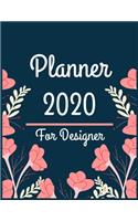 Planner 2020 for Designer: Jan 1, 2020 to Dec 31, 2020: Weekly & Monthly Planner + Calendar Views (2020 Pretty Simple Planners)
