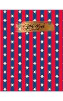 Sketch Book: US American Flag Sketchbook Large Blank Notebook for Drawing, Painting, Doodling or Sketching