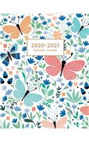 2020-2021 Monthly Planner: Large Two Year Planner (Butterflies)
