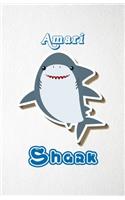 Amari Shark A5 Lined Notebook 110 Pages: Funny Blank Journal For Family Baby Shark Birthday Sea Ocean Animal Relative First Last Name. Unique Student Teacher Scrapbook/ Composition Great Fo