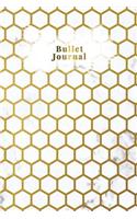 Bullet Journal: Marble + Gold Trendy Journal - 120-Page 1/4 Inch Dot Grid Notebook- 6 X 9 Marble & Gold Perfect Bound Softcover