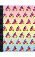 My Super Cute Rainbow Poop Emoji 2x2 Quad Graph Paper Notebook