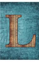 Monogrammed Notebook - L: Initial L Notebook - Vintage Scrapbooking Steampunk Tall Ship Design (6"x9" Blank Journal A5 150 pages)(12 Monogrammed Notebooks & Journals)