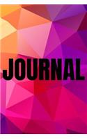Polygonal Abstract Geometric Background Lined Writing Journal Vol. 4: Promoting Creativity Through Journaling...One Day at a Time(4 Geometric)