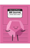 Story and Picture Big Journal: 3/4 Inch Rule, Skip a Line, 100 Pages, 8.5x11, Pink My Color Pals Primary Notebook