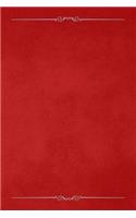 Red 101 - Blank Notebook with Bars & Scrolls Borders: Soft Cover, 6 x 9 Journal, 101 Pages