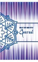 Bullet Dot Grid Style Journal: Beautiful Blue Mandala Bullet Dot Grid Style Journal in 6x9 Softcover Paperback Notebook Vol. 01
