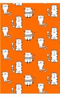 Journal Notebook For Cat Lovers Sketchy Cats Pattern 7: 110 Page Plain Blank Journal For Drawing, Writing, Doodling In Portable 6 x 9 Size.(12 Wordworthy Series Unlined)